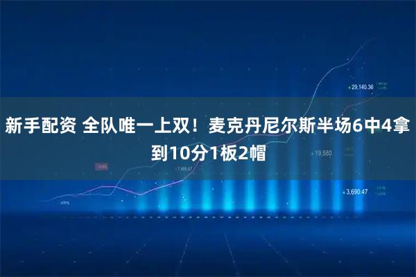 新手配资 全队唯一上双！麦克丹尼尔斯半场6中4拿到10分1板2帽
