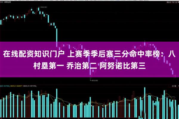 在线配资知识门户 上赛季季后赛三分命中率榜:八村塁第一 乔治第二 阿努诺比第三